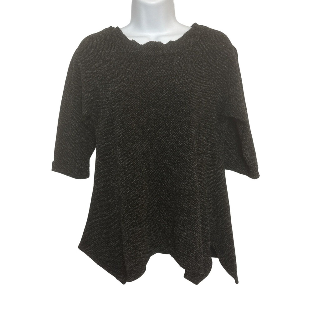 Misia Womens M Sweater 3/4 Sleeve Witchy Whimsigoth Grunge Asymmetric